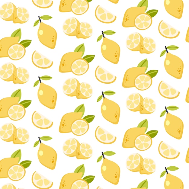 Seamless citrus pattern Hand drawn vector illustrations for covers wallpapers textile and texture