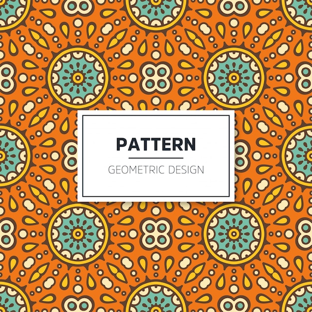 Seamless colored mandala pattern