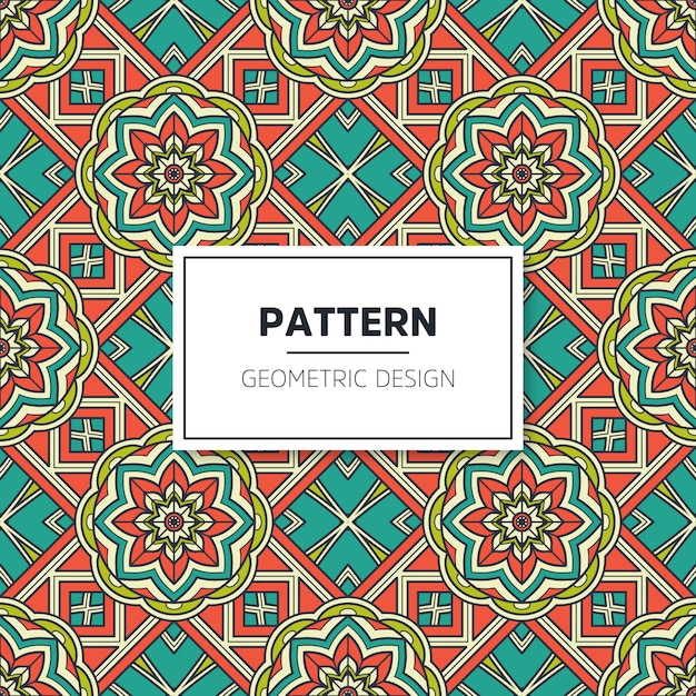 Seamless colored mandala pattern