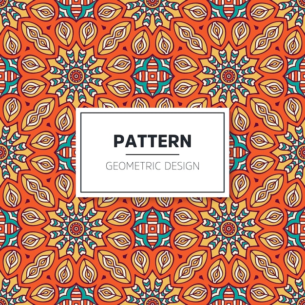 Seamless colored mandala pattern