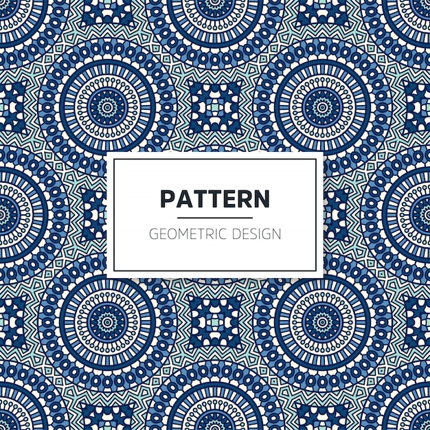 Seamless colored mandala pattern