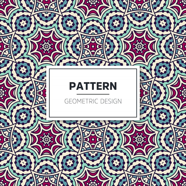 Seamless colored mandala pattern