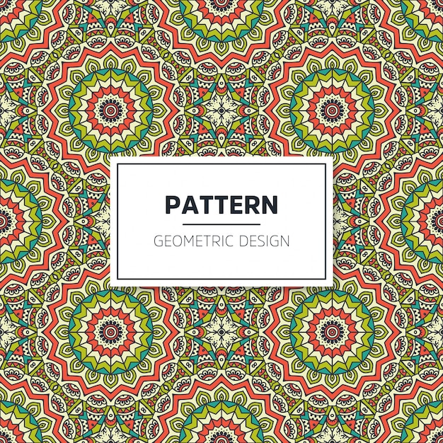 Seamless colored mandala pattern