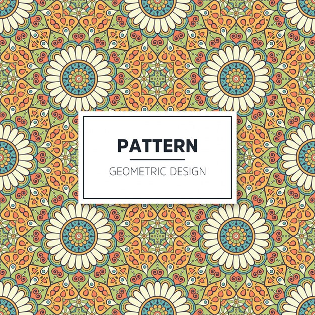 Seamless colored mandala pattern