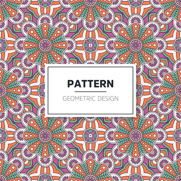 Seamless colored mandala pattern