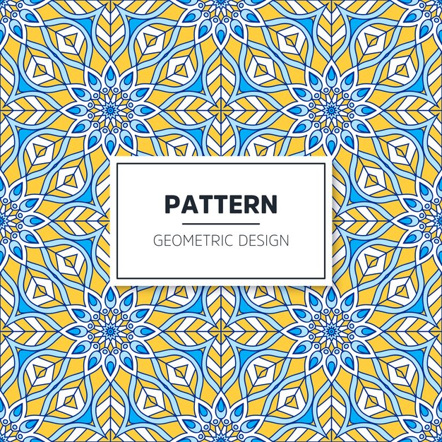 Seamless colored mandala pattern