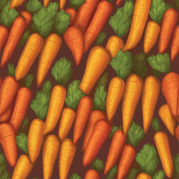 Seamless colorful carrots pattern