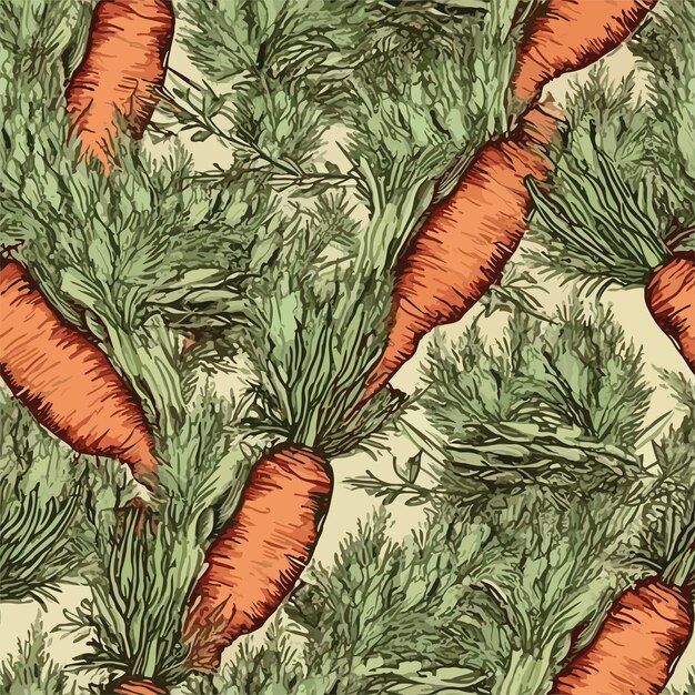 Seamless Colorful Carrots Pattern