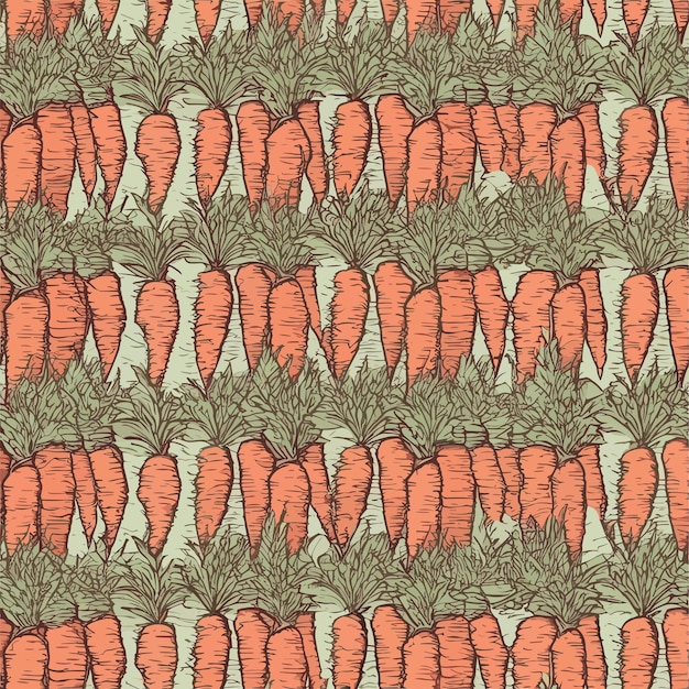 Seamless colorful carrots pattern