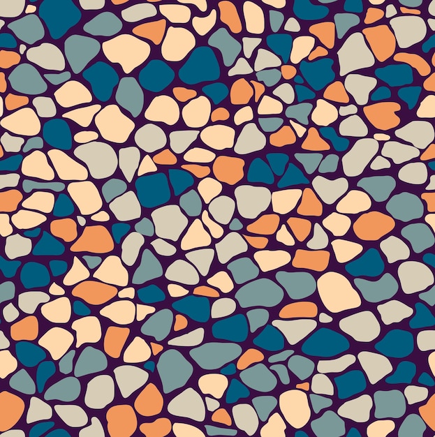 Seamless colorful chaotic mosaic pattern Vector illustration