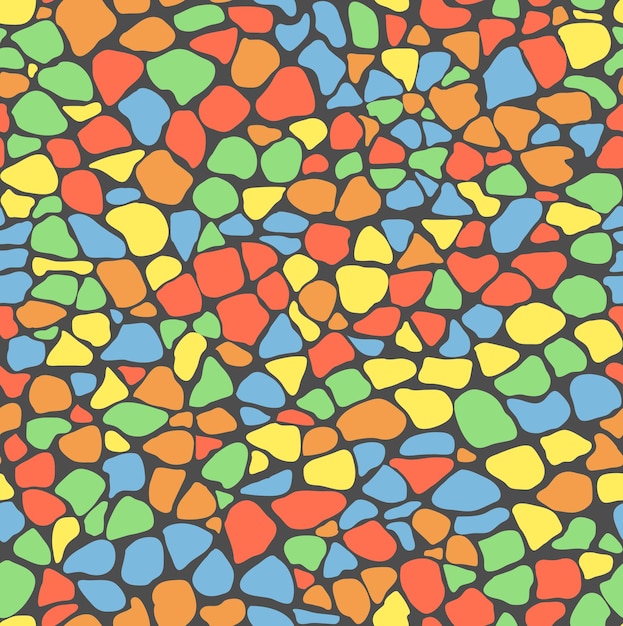 Seamless colorful chaotic mosaic pattern Vector illustration