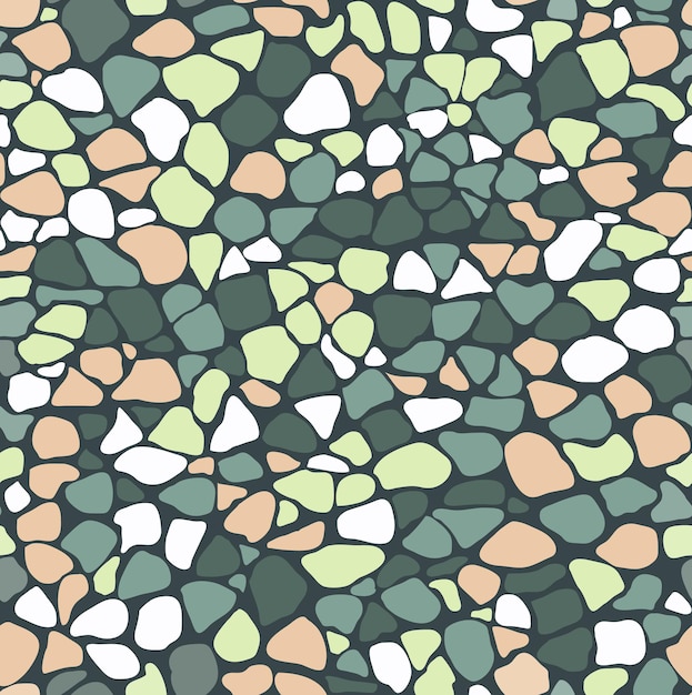 Seamless colorful chaotic mosaic pattern Vector illustration