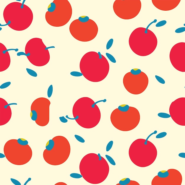 Seamless colorful cherries pattern