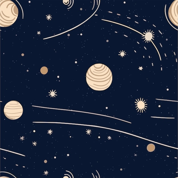 Seamless Colorful Galaxy Pattern