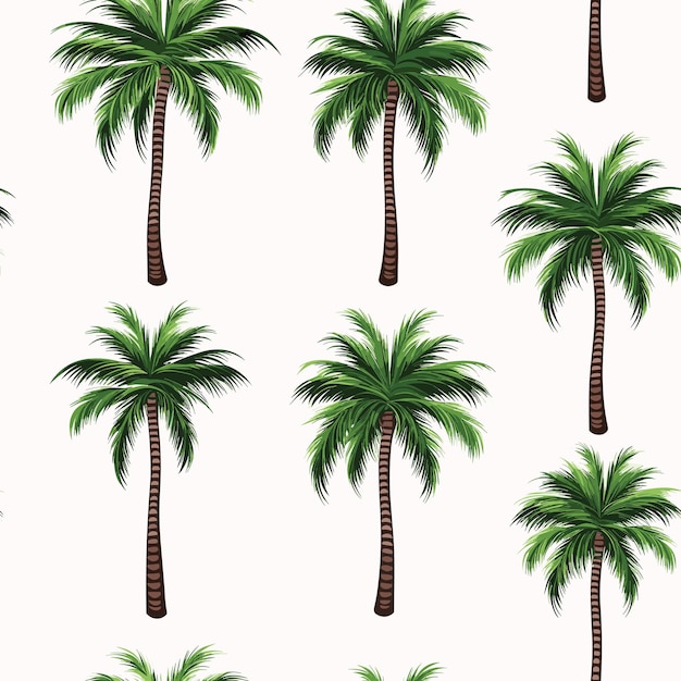 Seamless Colorful Hawaii Palms Pattern