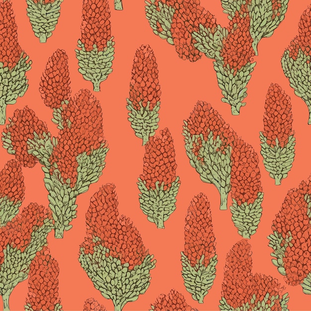 Seamless colorful hyacinths pattern