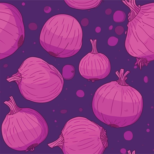 Seamless colorful onion pattern