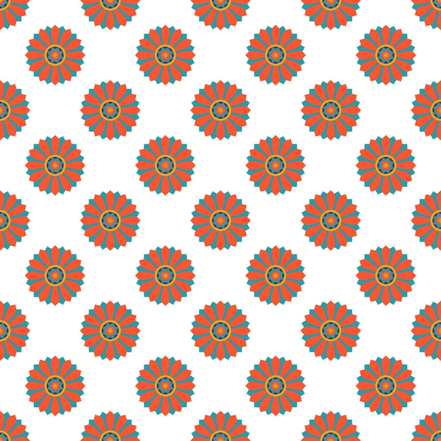 Seamless colorful pattern with mandala