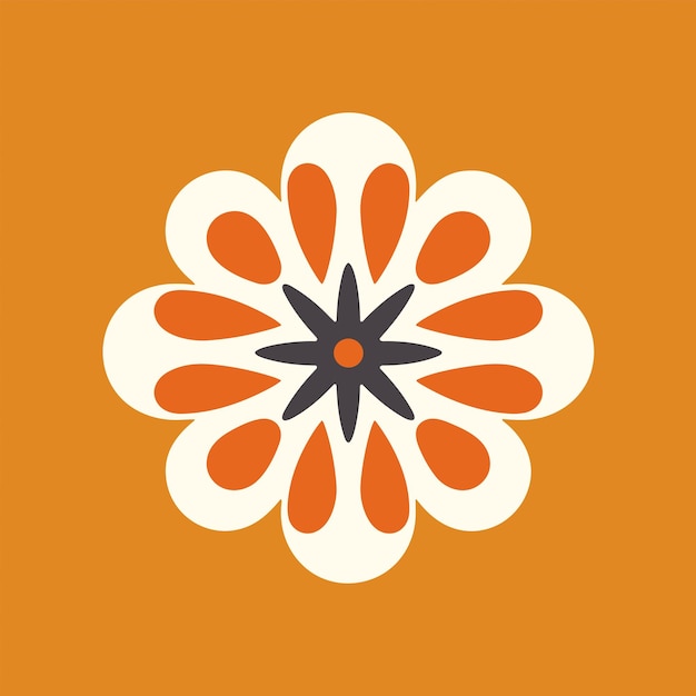 seamless colorful single flower pattern