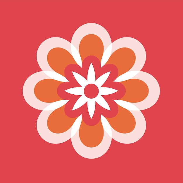 seamless colorful single flower pattern