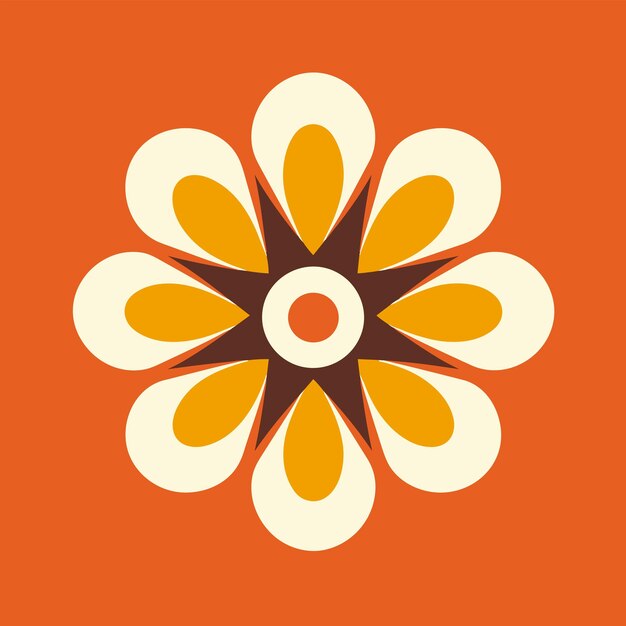 seamless colorful single flower pattern