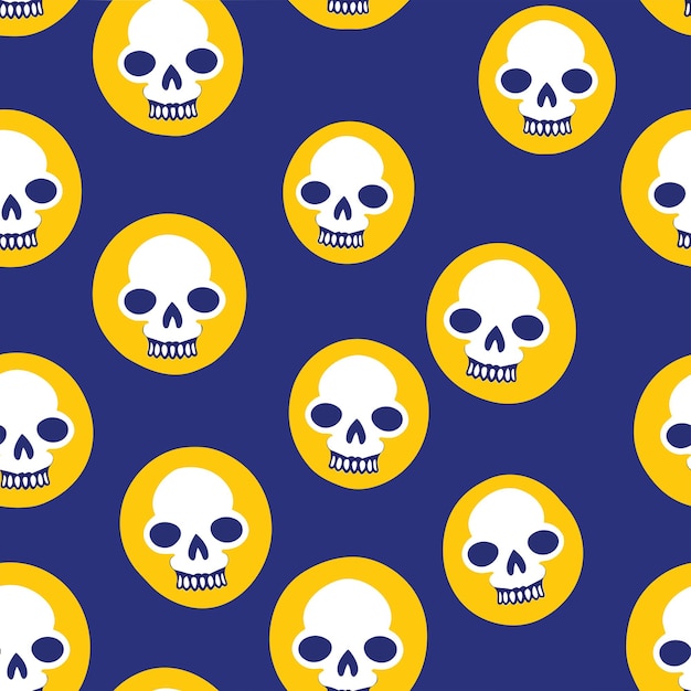 Seamless Colorful Skull Pattern