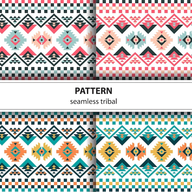 Seamless colorful tribal pattern