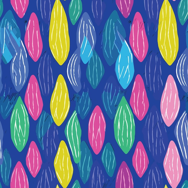 Vector seamless colorful tulip pattern