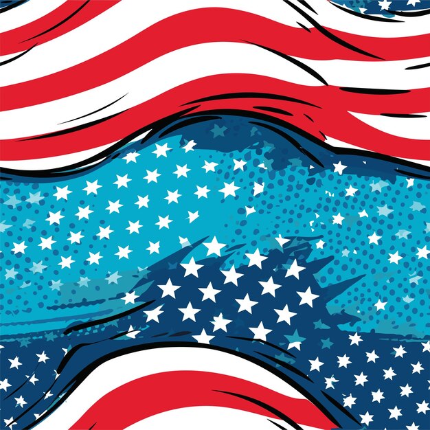 Seamless colorful usa pattern united states of americas design