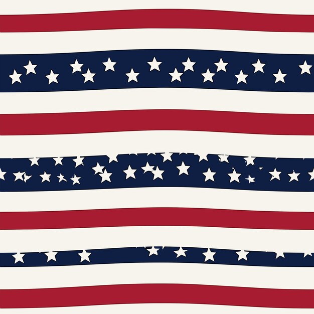 Seamless Colorful USA Pattern United States of Americas design