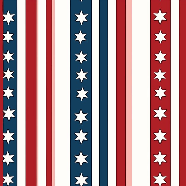 Seamless Colorful USA Pattern United States of Americas design