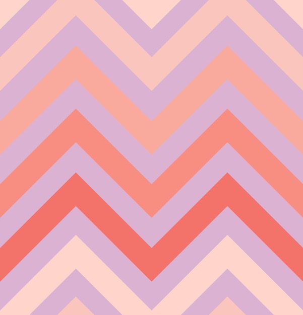 Seamless coral pink zigzag pattern design on lavander violet background. vector illustration