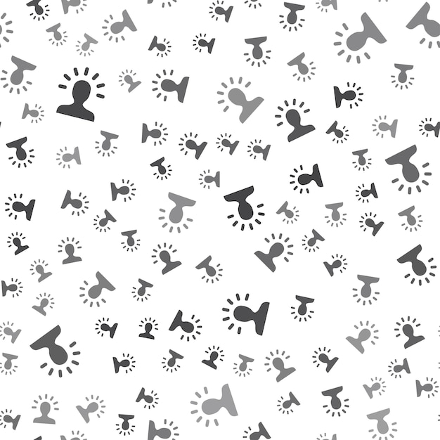 Seamless creative idea pattern on a white background simple creative idea icon creative design