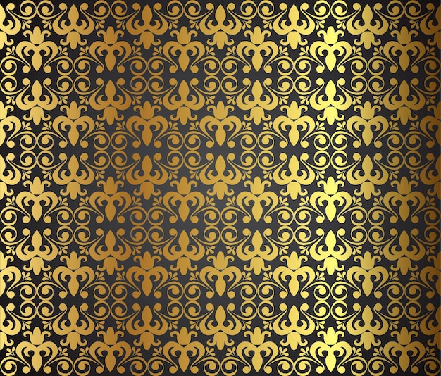 Seamless Damask wallpaper, vector illustration