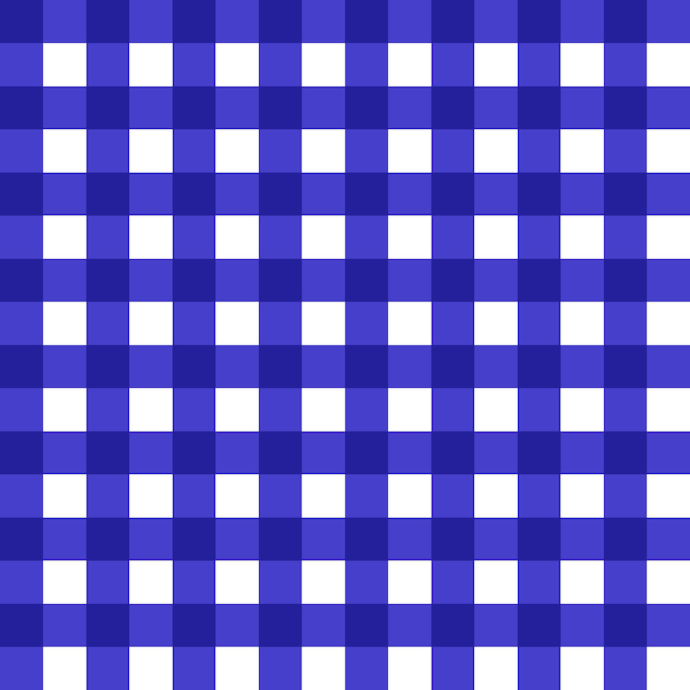 ベクトル シームレスな暗い青のギンガム チェックのパターン
