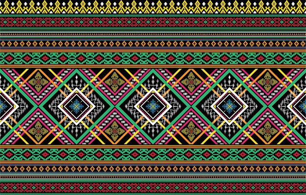 Seamless Decorative Boho Ancient Hand Drawn Ethnic Pattern. ethnic tribal borders,tribal seamless