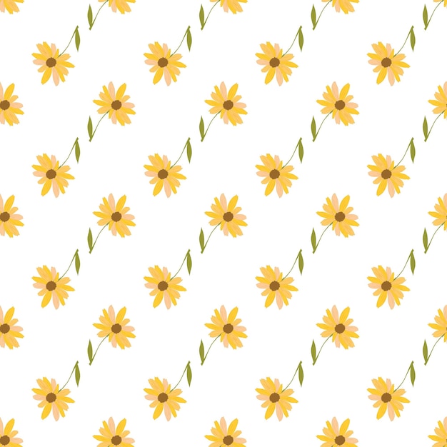 Seamless decorative botanical pattern. Graphic background in a minimalist style.