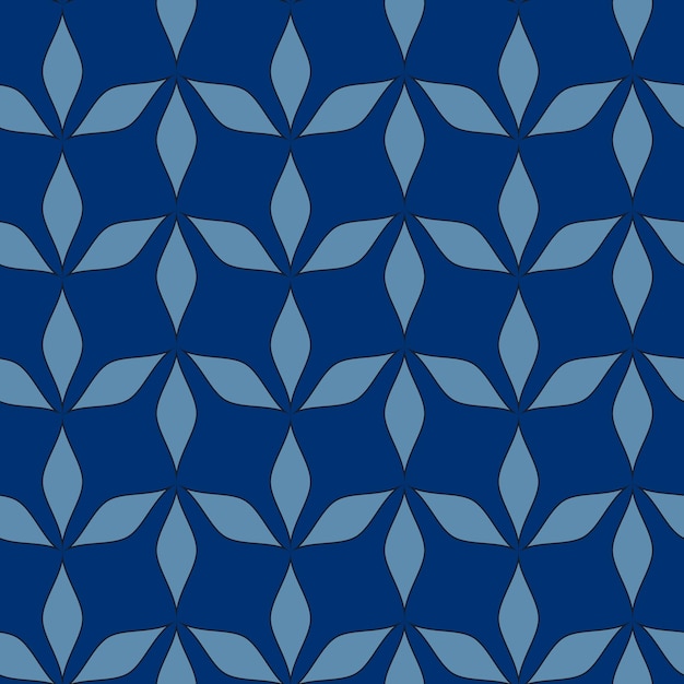 일본 스타일의 원활한 장식 벡터 패턴 벽지 전단지에 대한 파란색 선형 예술의 현대 삽화는 배너 최소한의 장식 배경을 다룹니다.