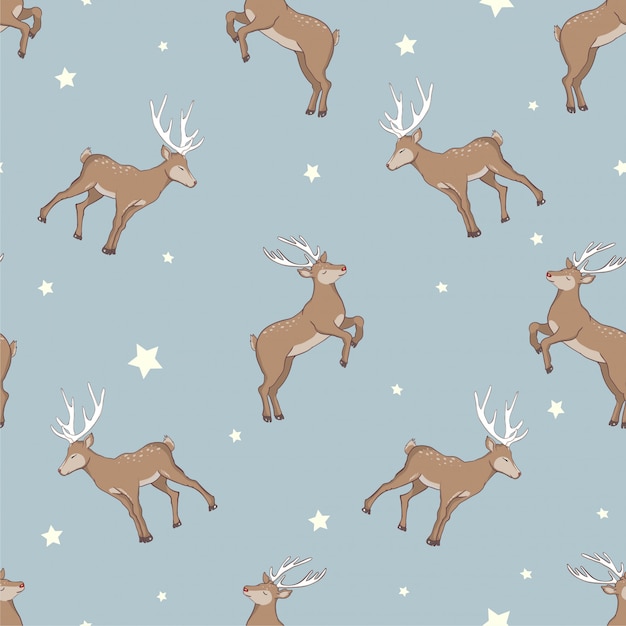 Seamless deer pattern