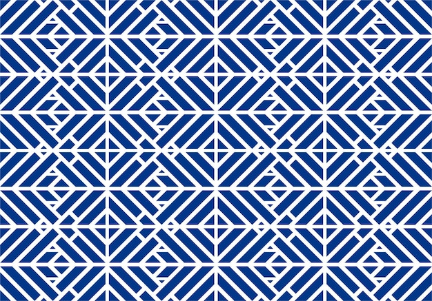 Seamless diagonal blue geometric casual allover textile print block. Common geometric motif pattern