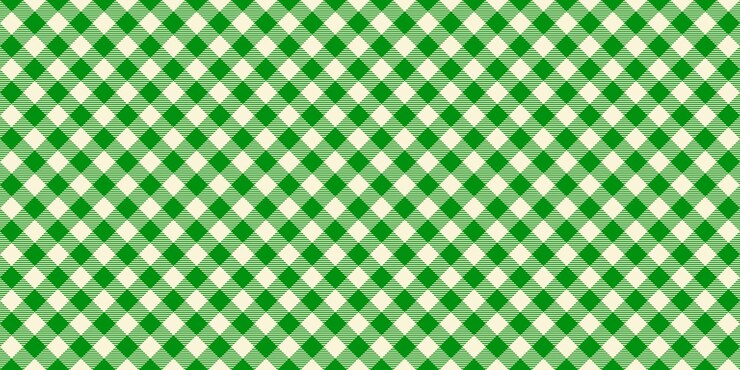 Vector seamless diagonal gingham pattern green and white slanted vichy cage background checked tweed