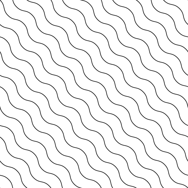 Seamless diagonal wavy vector pattern Simple background