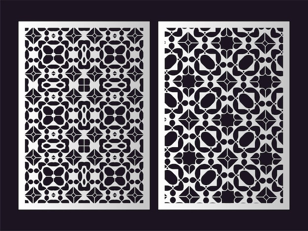 Seamless die cut decorative pattern template