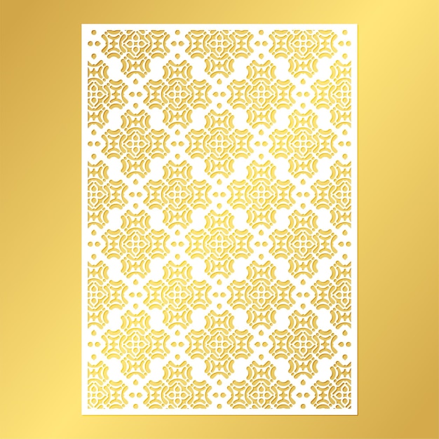 Seamless die cut decorative pattern template