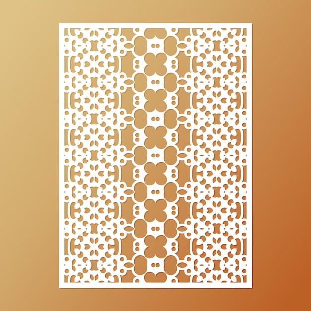 Vector seamless die cut decorative pattern template