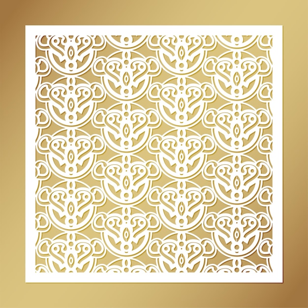 Seamless die cut decorative pattern template