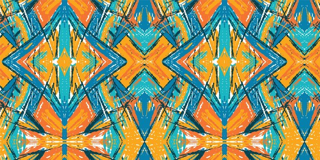 Vector seamless digital painting pattern design