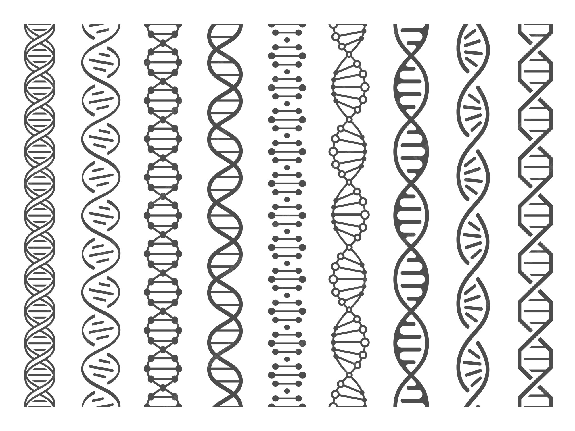 Premium Vector Seamless dna spiral. adn helix structure, genomic