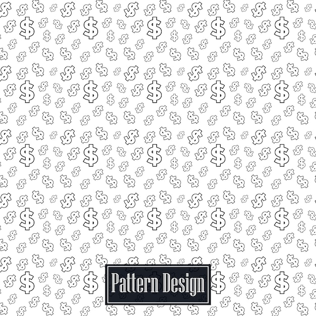 Seamless dollar icon Pattern Background