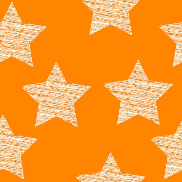 Seamless doodel star pattern